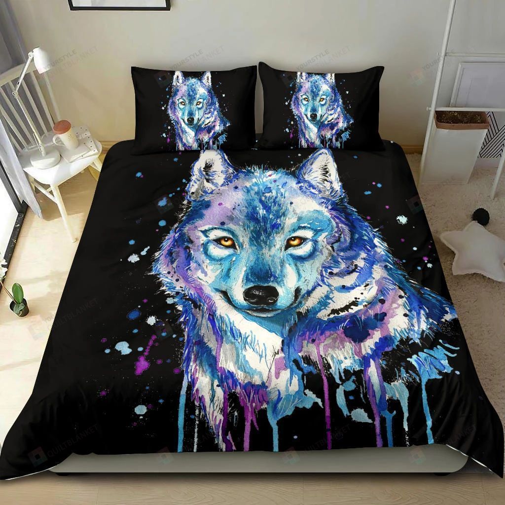 Wolf Cotton Bed Sheets Spread Comforter Duvet Cover Bedding Sets