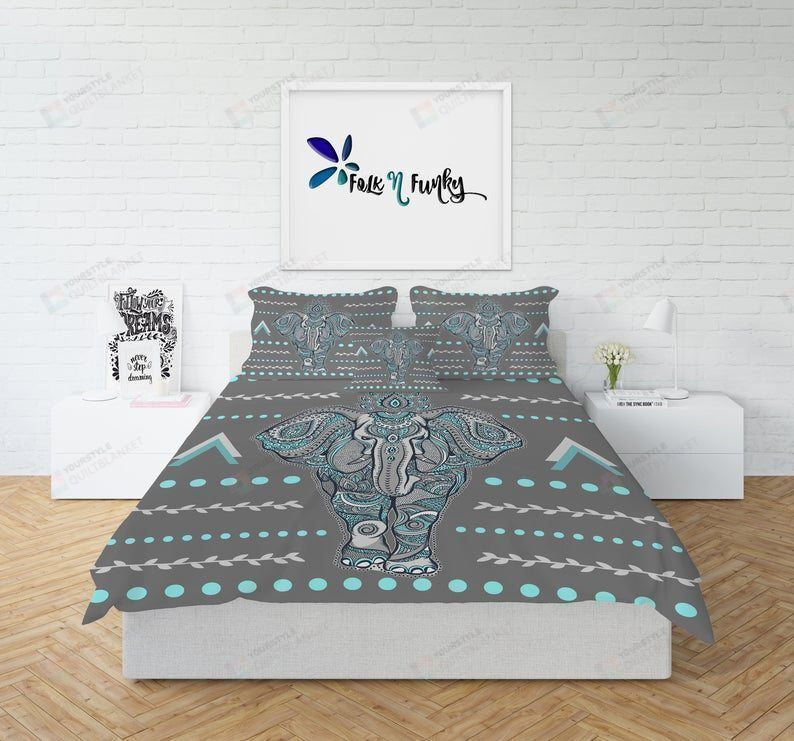 Elephant Cotton Bed Sheets Spread Comforter Duvet Cover Bedding Sets