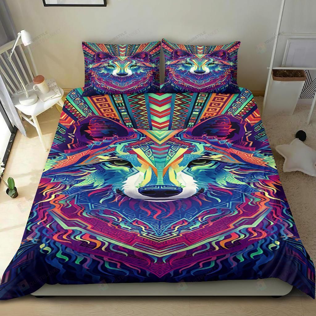 Wolf Cotton Bed Sheets Spread Comforter Duvet Cover Bedding Sets