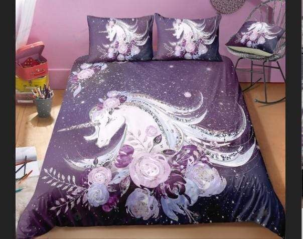 Majestic Unicorn Duvet Cover  Bedding Set