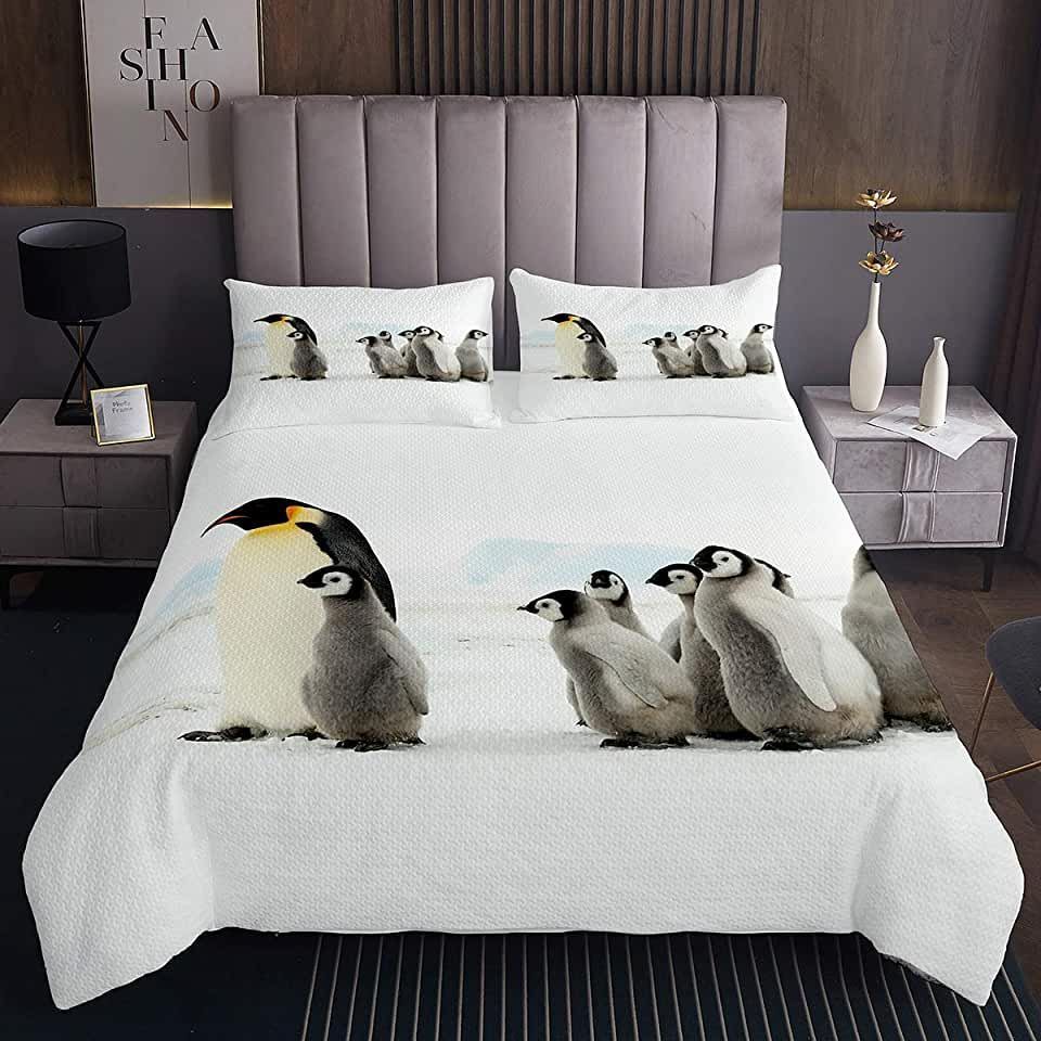 Penguin Family Bedding Set  Bed Sheets Spread Comforter Duvet Cover Bedding Sets