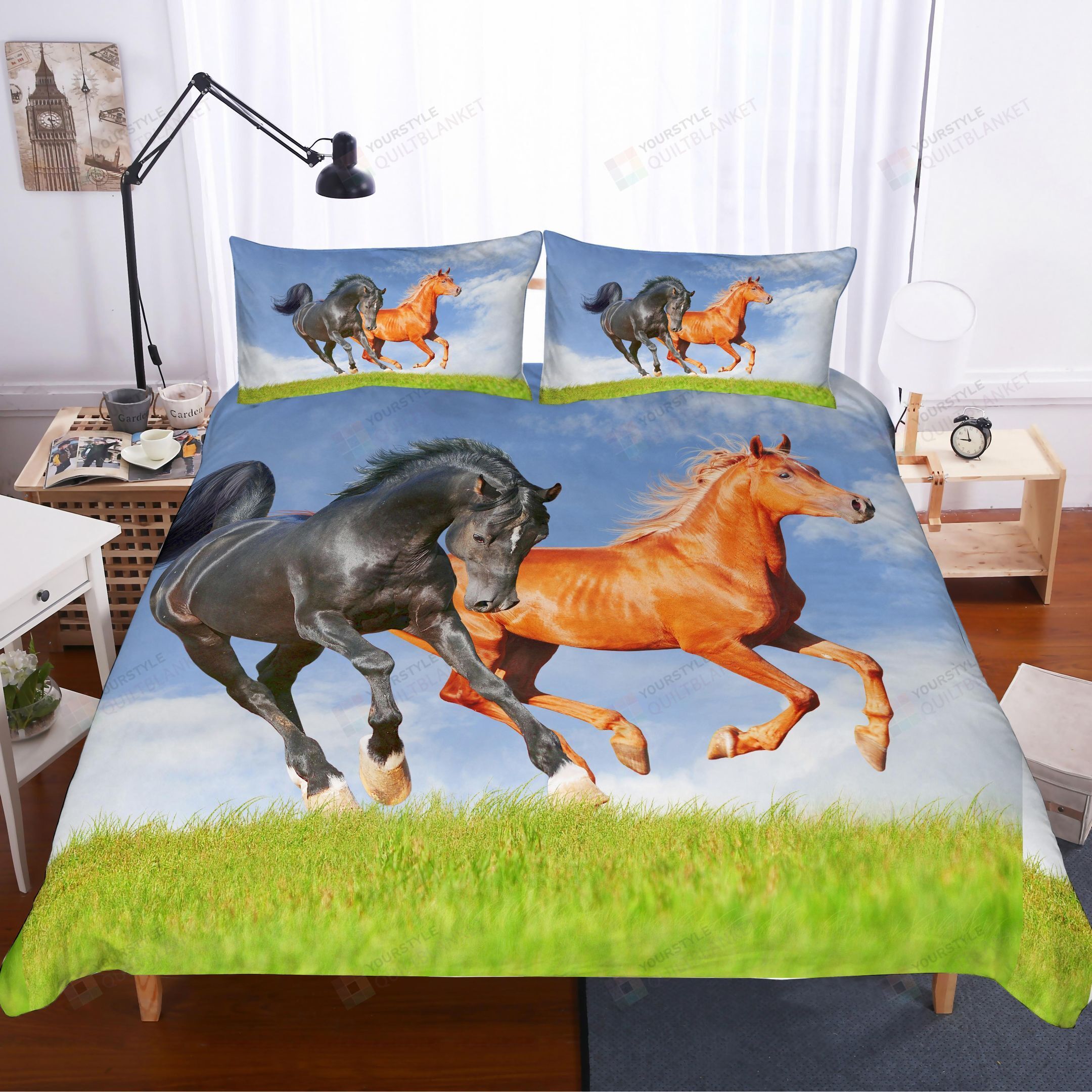 Horses Running Bedding Set Bed Sheet Duvet Cover Bedding Sets