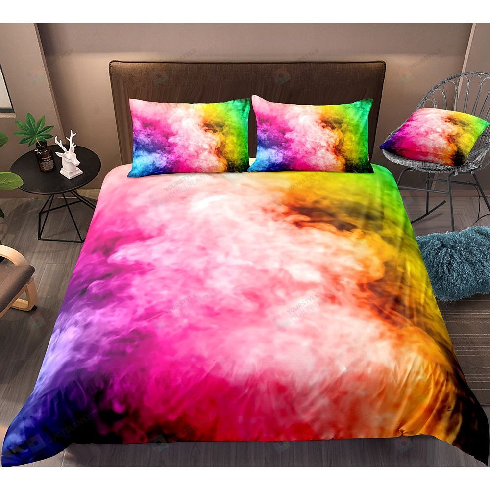 Colorful Smog Bedding Set Bed Sheets Spread Comforter Duvet Cover Bedding Sets