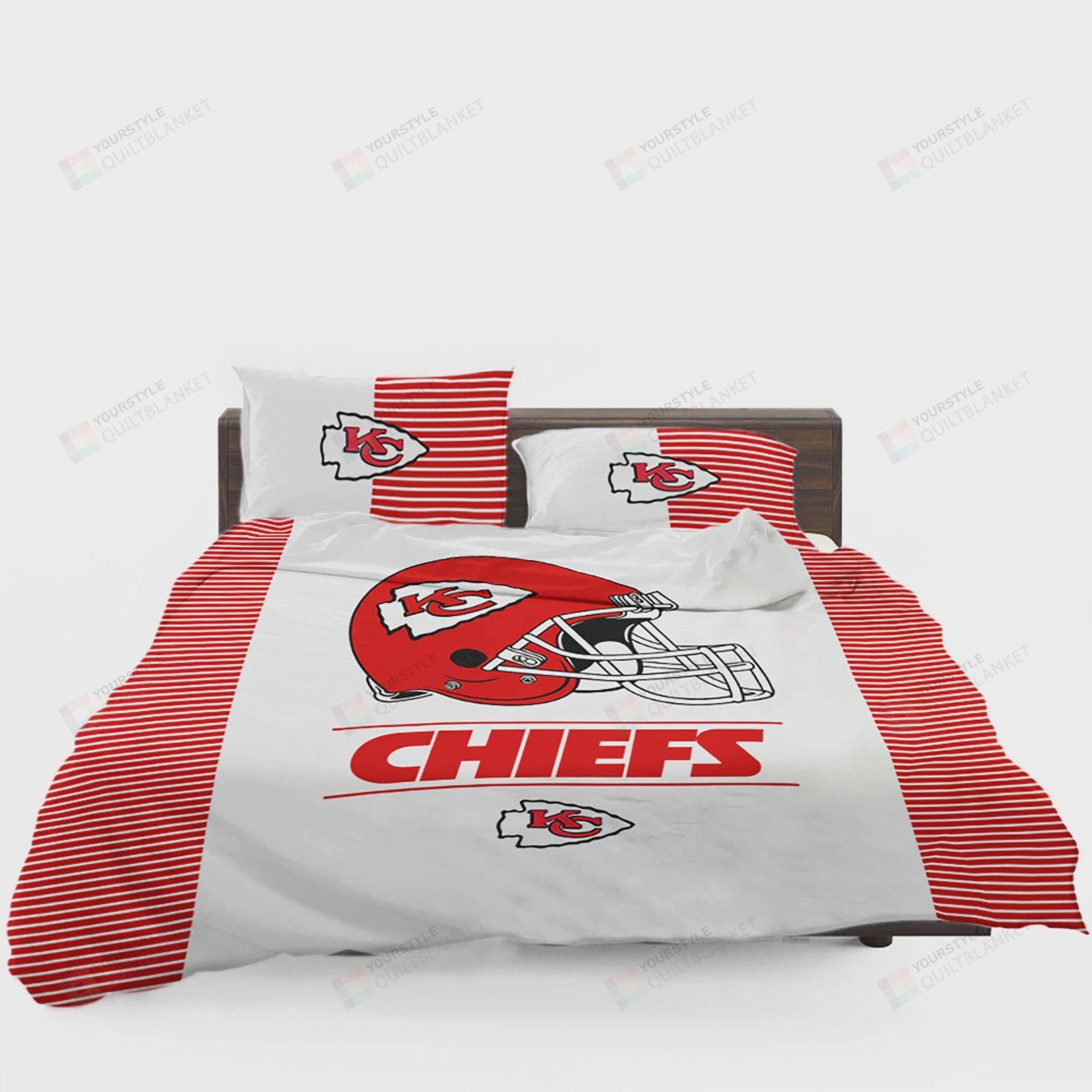Kansas City Chiefs Duvet Cover Quilt Cover Pillowcase Bedding Set