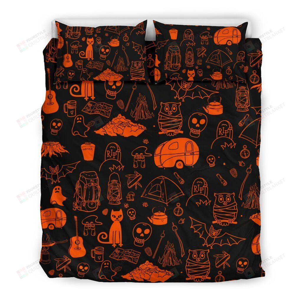 Camping Halloween Quilt Bedding Set