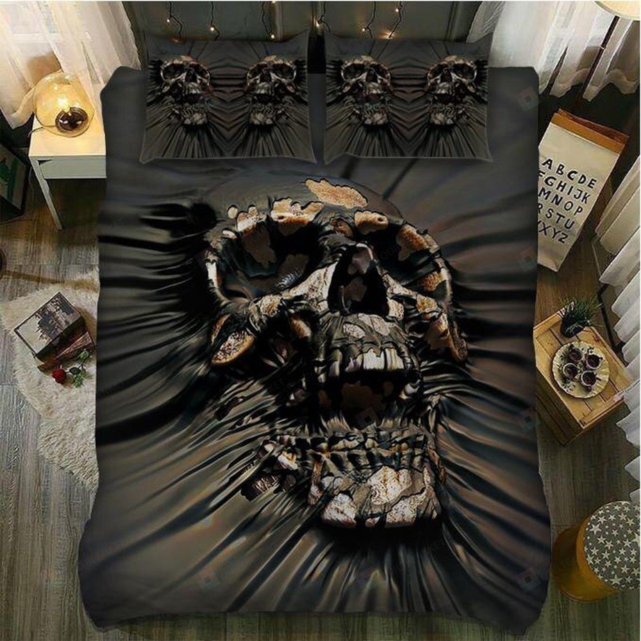 Skull Duvet Cover Bedding Set - Screaming Skull