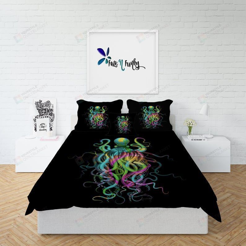 Octopus Cotton Bed Sheets Spread Comforter Duvet Cover Bedding Sets