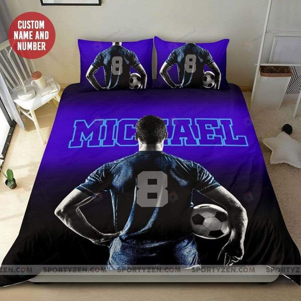 Soccer Player Custom Duvet Cover Bedding Set