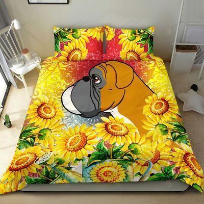 BOXER Cotton Bed Sheets Spread Comforter Duvet Cover Bedding Sets