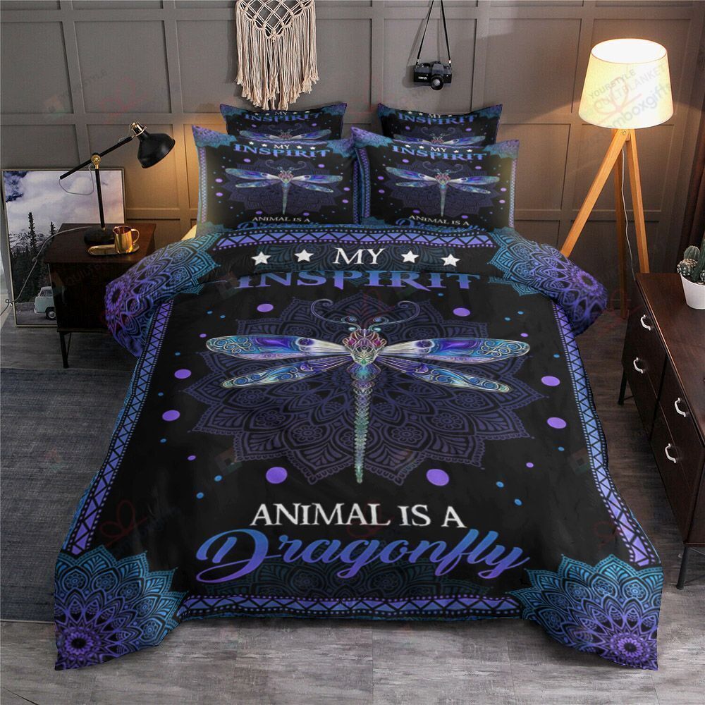 Nice Dragonfly Bedding Set (Duvet Cover And Pillow Cases)