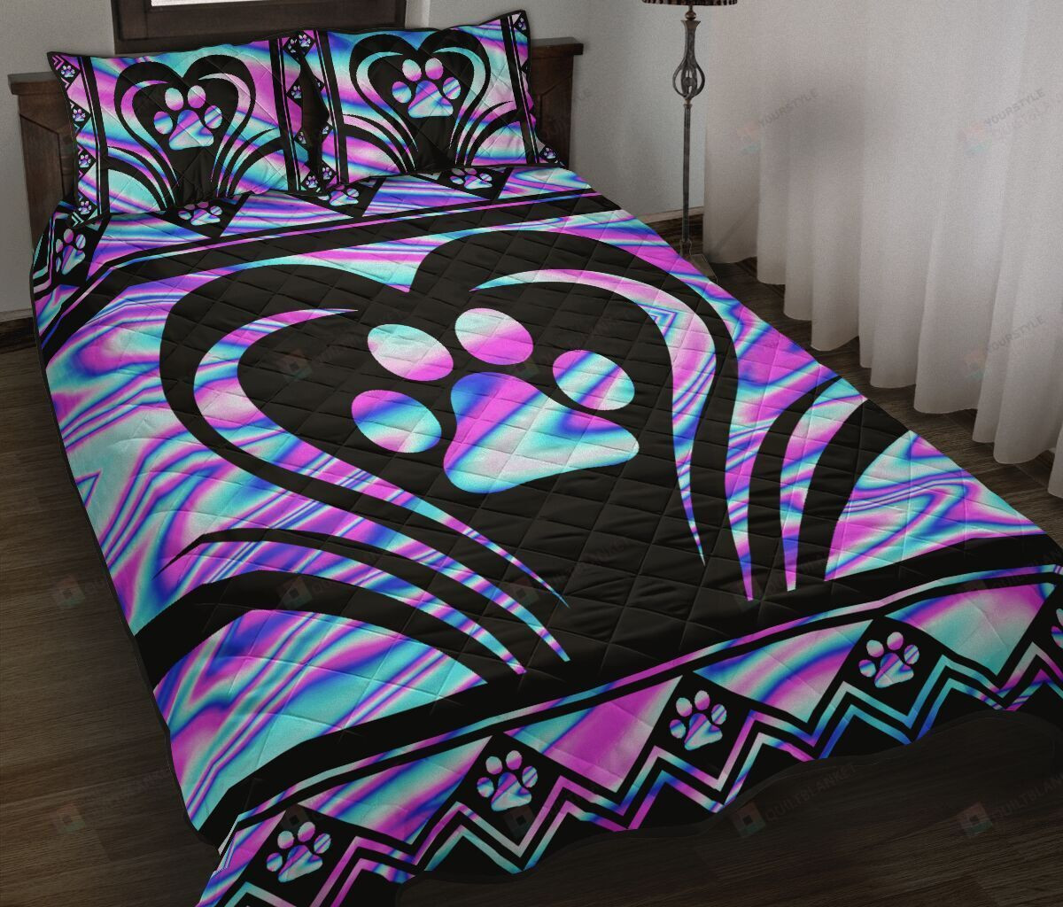 Dog UltraHolo Quilt Bedding Set