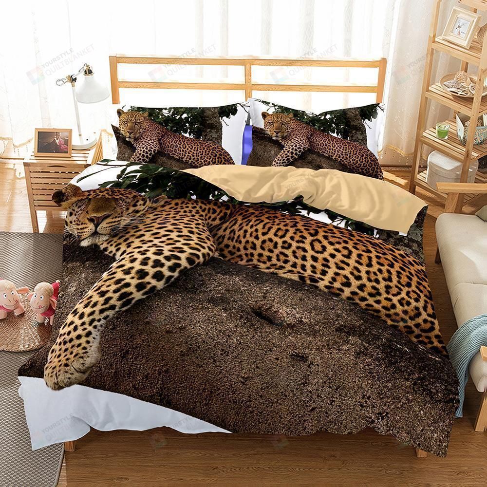 3d Animal Snow Leopard Bedding Set Bed Linen Blanket Pink Bedding  (Duvet Cover & Pillow Cases)