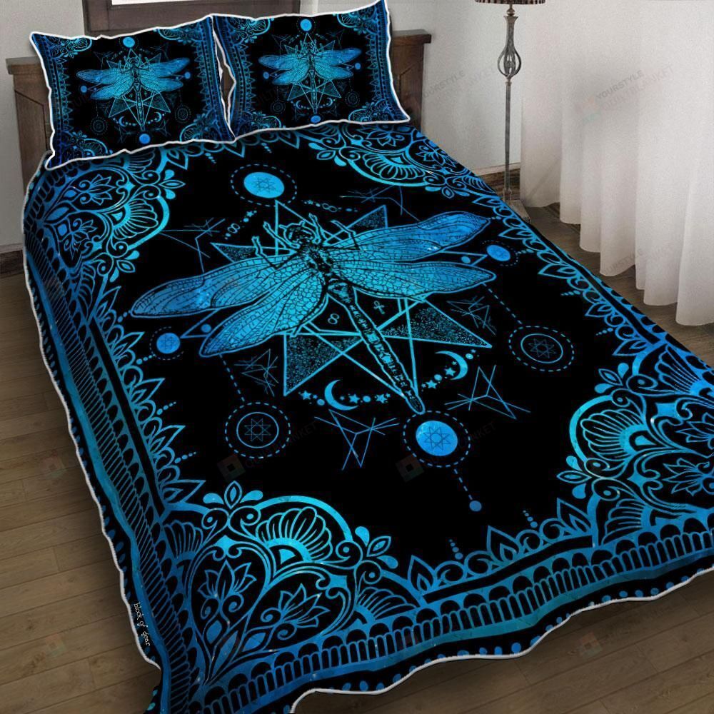 Mystical Dragonfly Quilt Bed Set Bedding Set