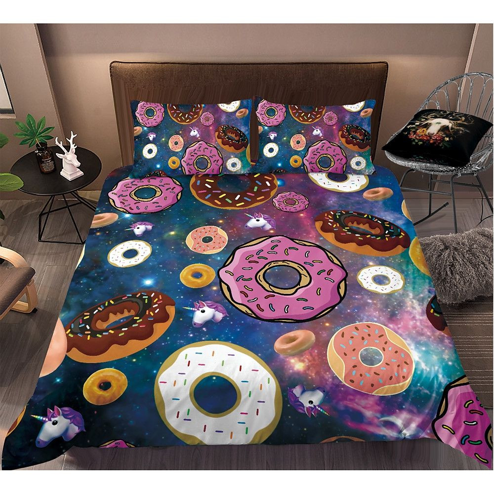 Donuts Bedding Set Bed Sheets Spread Comforter Duvet Cover Bedding Sets