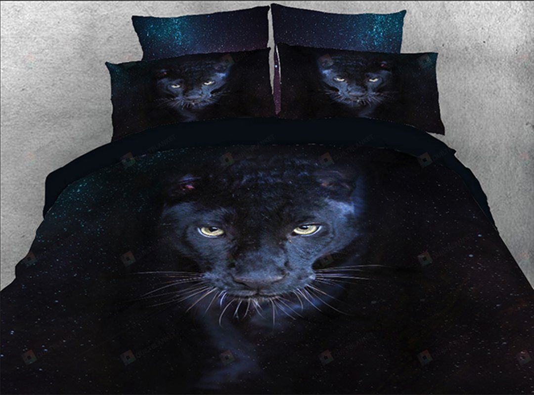 Panther Cotton Bed Sheets Spread Comforter Duvet Cover Bedding Sets