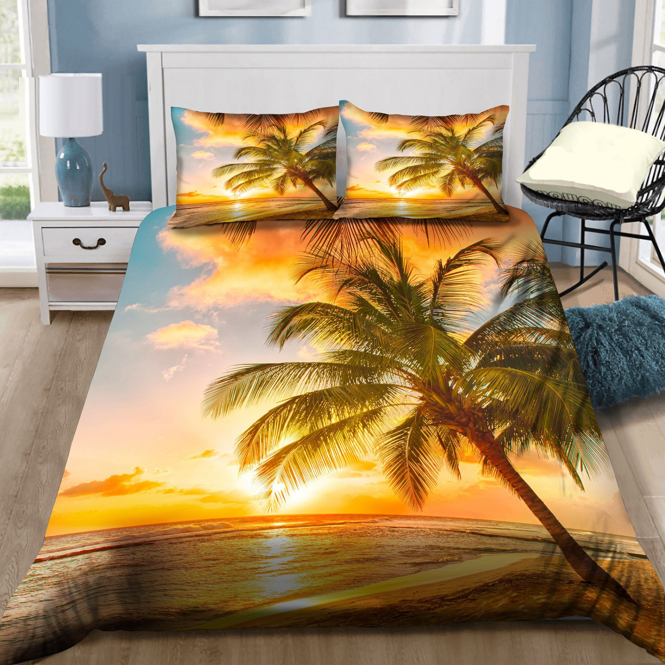 Beach Bedding Set Bed Sheets Spread Comforter Duvet Cover Bedding Sets