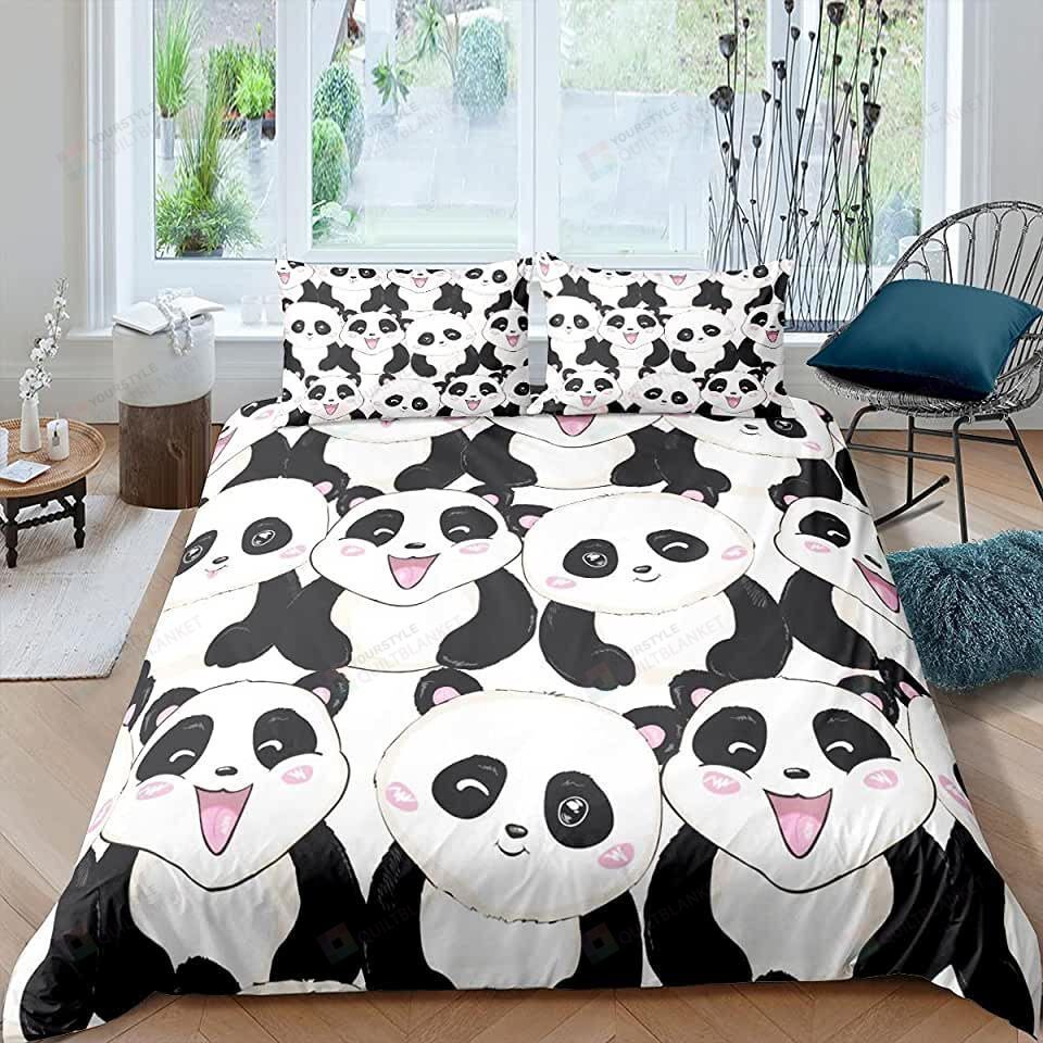 Panda Pattern Bed Sheets Duvet Cover Bedding Sets