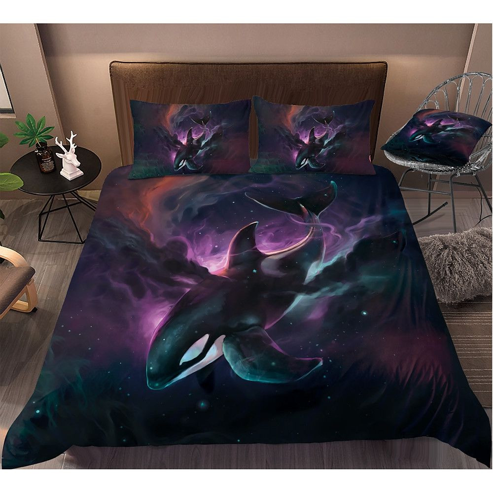 Orcinus Orca Bedding Set Cotton Bed Sheets Spread Comforter Duvet Cover Bedding Sets