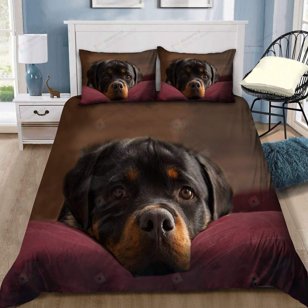 Personalized Custom Dog Photo Duvet Cover Bedding Set