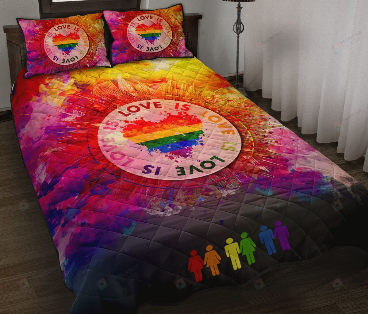 Love Is Love LGBT Quilt Bedding Set