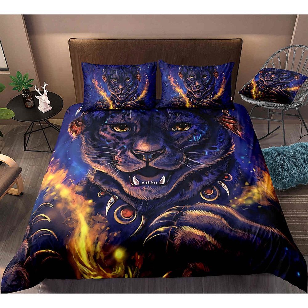 Leopard Art Pattern Bedding Set Cotton Bed Sheets Spread Comforter Duvet Cover Bedding Sets