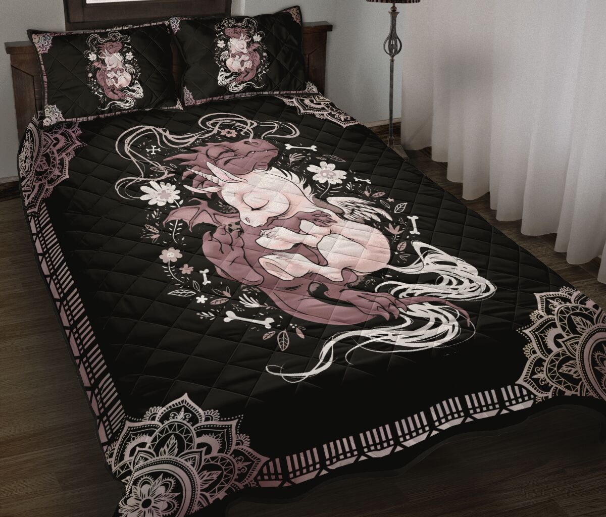 Hugging Dragon Quilt Bedding Set