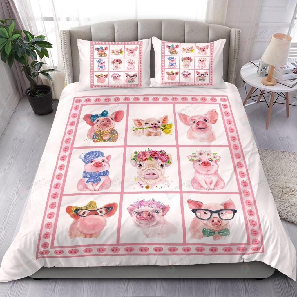 Lovely Pigs Bedding Set Bed Sheet Spread Comforter Duvet Cover Bedding Sets