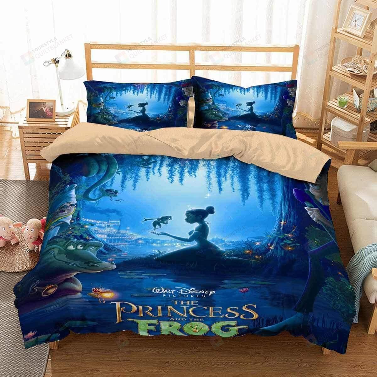 3d The Princess And The Frog Duvet Cover Bedding Set