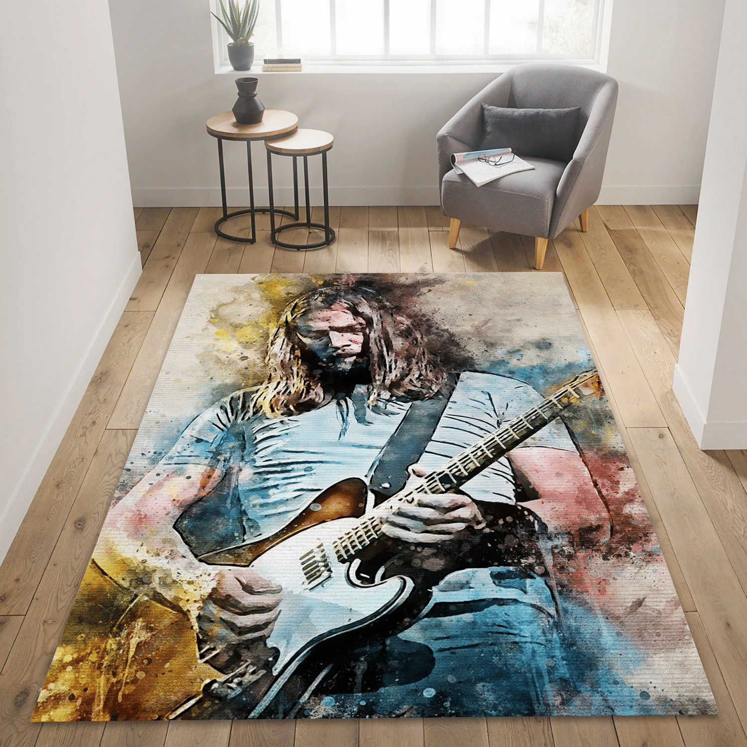 David Gilmour Pink Floyd 1 Music Area Rug Carpet, Living Room  Rug - Family Gift US Decor - Indoor Outdoor Rugs