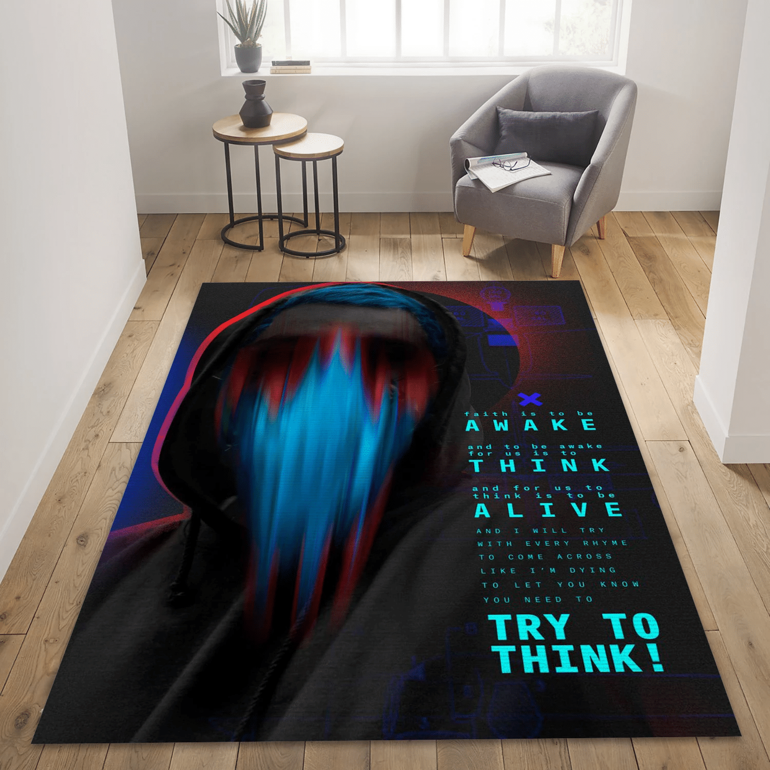 Car Radio Twenty One Pilots Area Rug, Living Room  Rug - Floor Decor - Indoor Outdoor Rugs