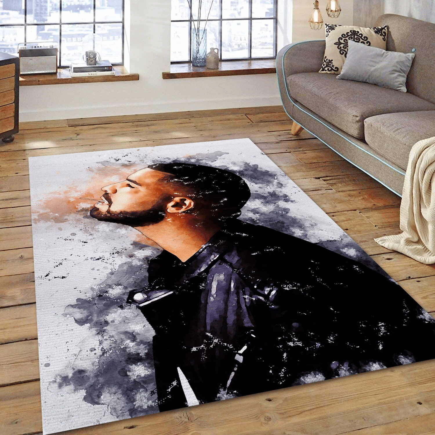 Drake Rapper Music Area Rug Carpet, Living Room  Rug - Home Decor - Indoor Outdoor Rugs