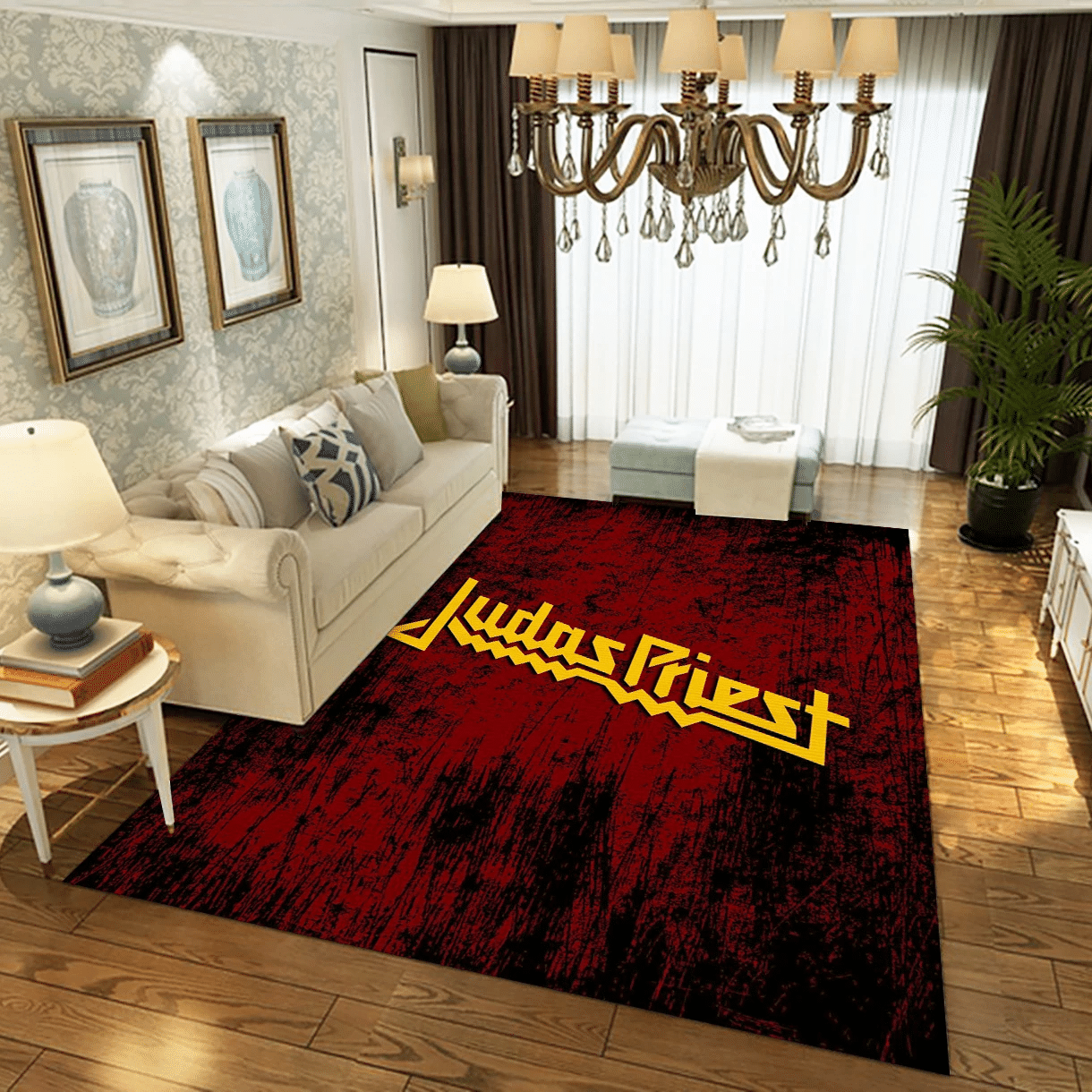 Judas Priest Scratch Music Area Rug For Christmas, Living Room  Rug - Family Gift US Decor - Indoor Outdoor Rugs