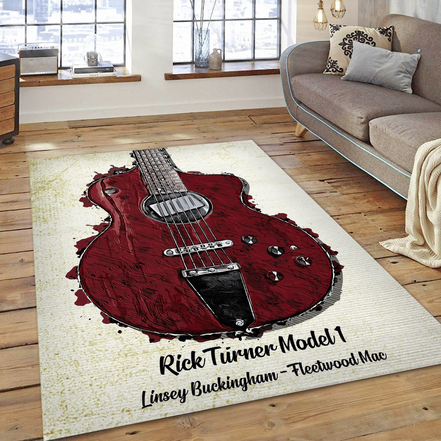 Rick Turner Fleetwood Mac Music Area Rug Carpet, Living Room  Rug - Floor Decor - Indoor Outdoor Rugs