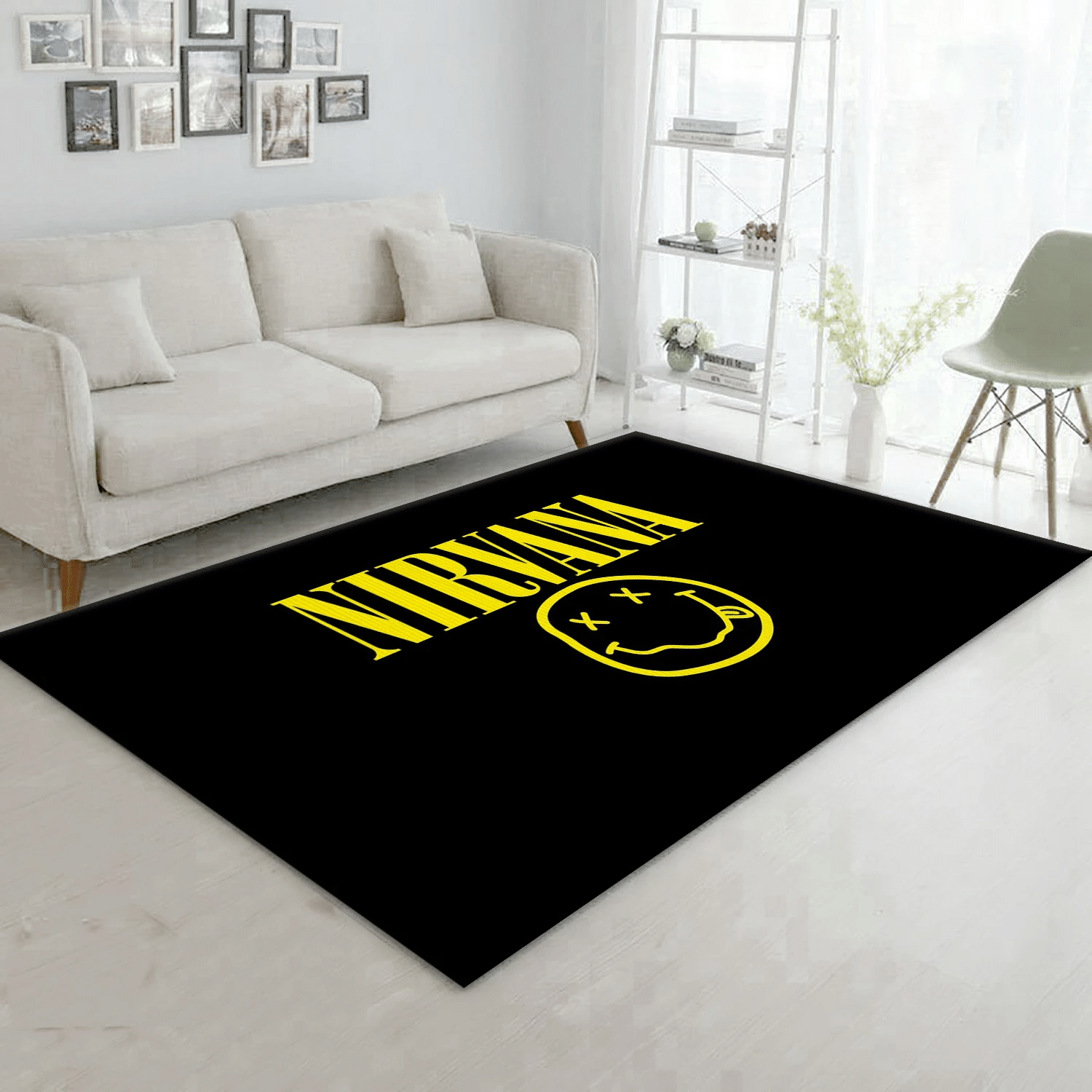 Nirvana Logo Icon Area Rug, Living Room  Rug - Family Gift US Decor - Indoor Outdoor Rugs