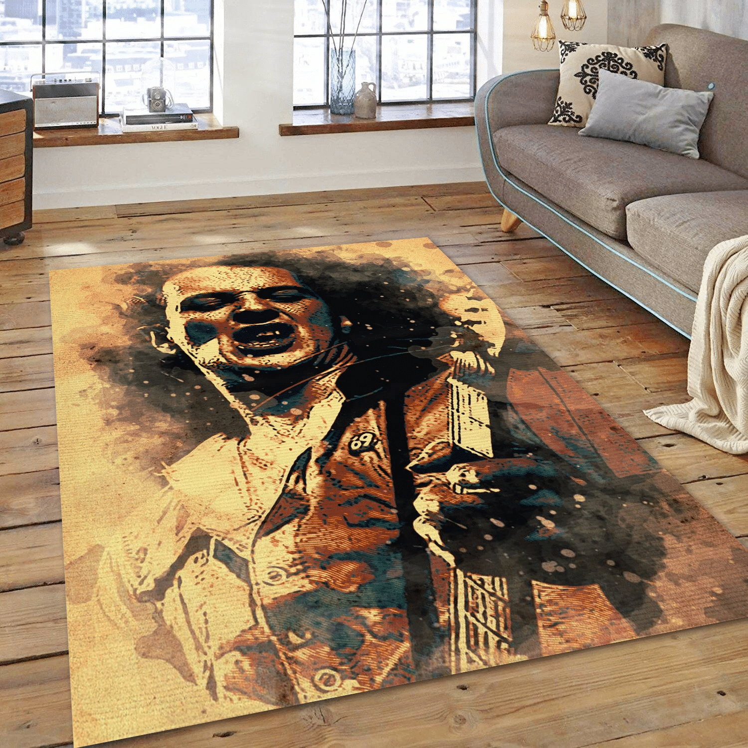 The Clash Joe Strummer Music Area Rug, Living Room  Rug - Floor Decor - Indoor Outdoor Rugs