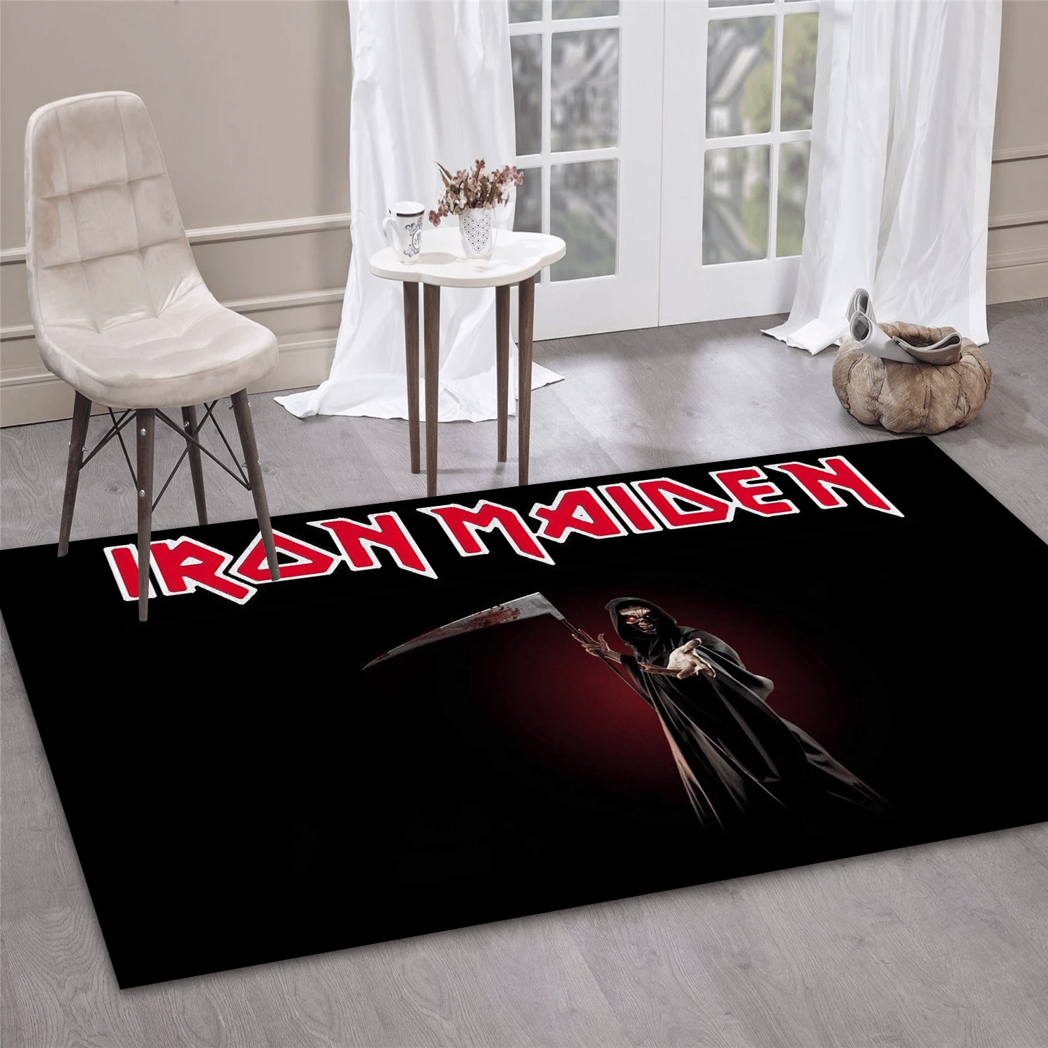 Iron Maiden Horror Band Music Area Rug, Living Room  Rug - US Gift Decor - Indoor Outdoor Rugs