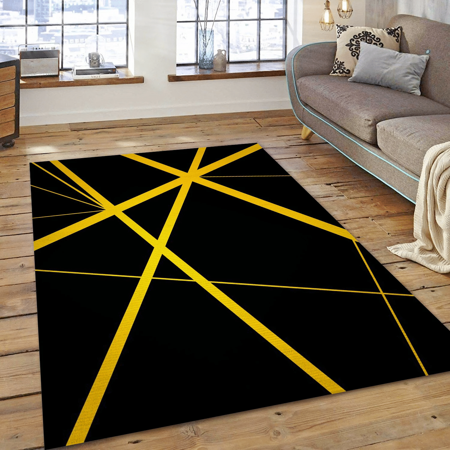 Yellow Van Halen Music Area Rug For Christmas, Living Room  Rug - Family Gift US Decor - Indoor Outdoor Rugs