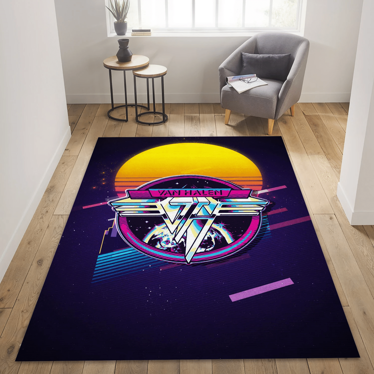 Van Halen Logo 1 Music Area Rug Carpet, Living Room  Rug - US Gift Decor - Indoor Outdoor Rugs