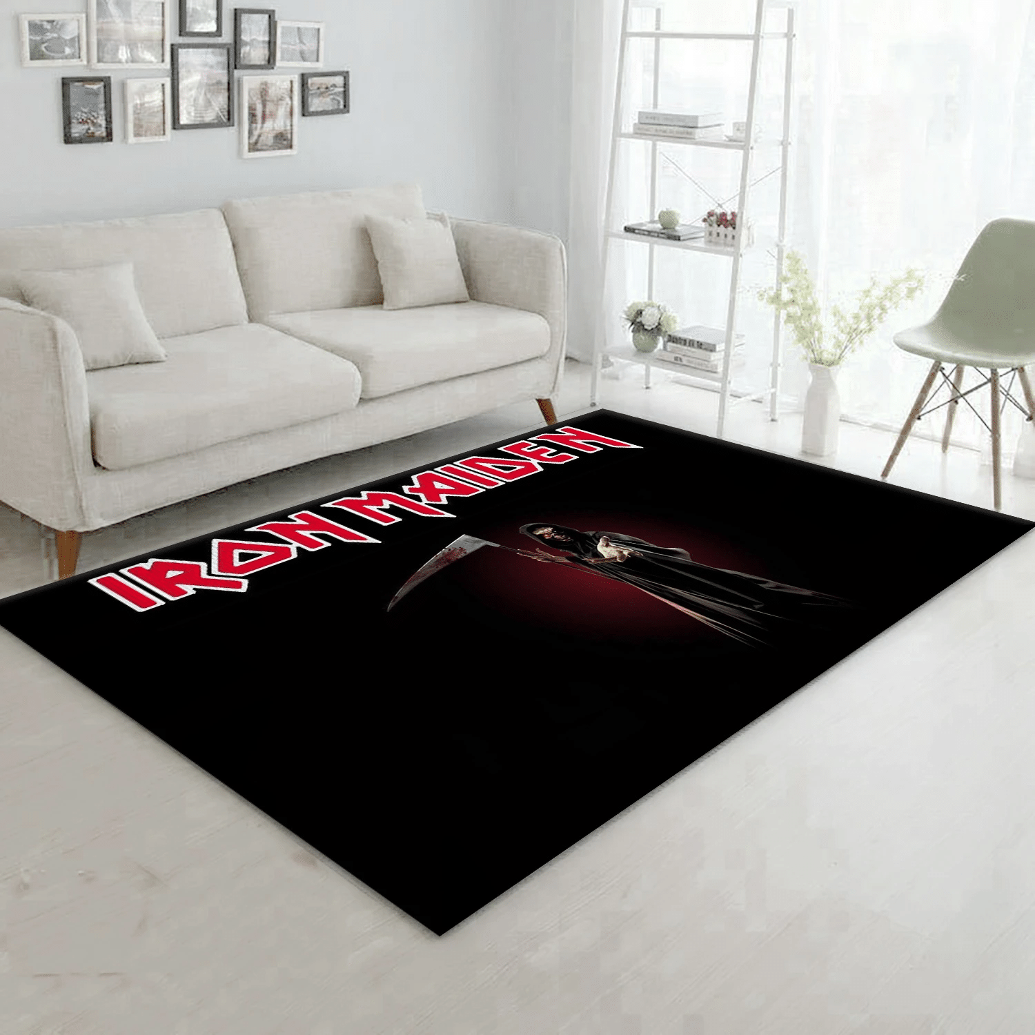 Iron Maiden Horror Band Music Area Rug, Living Room  Rug - US Gift Decor - Indoor Outdoor Rugs