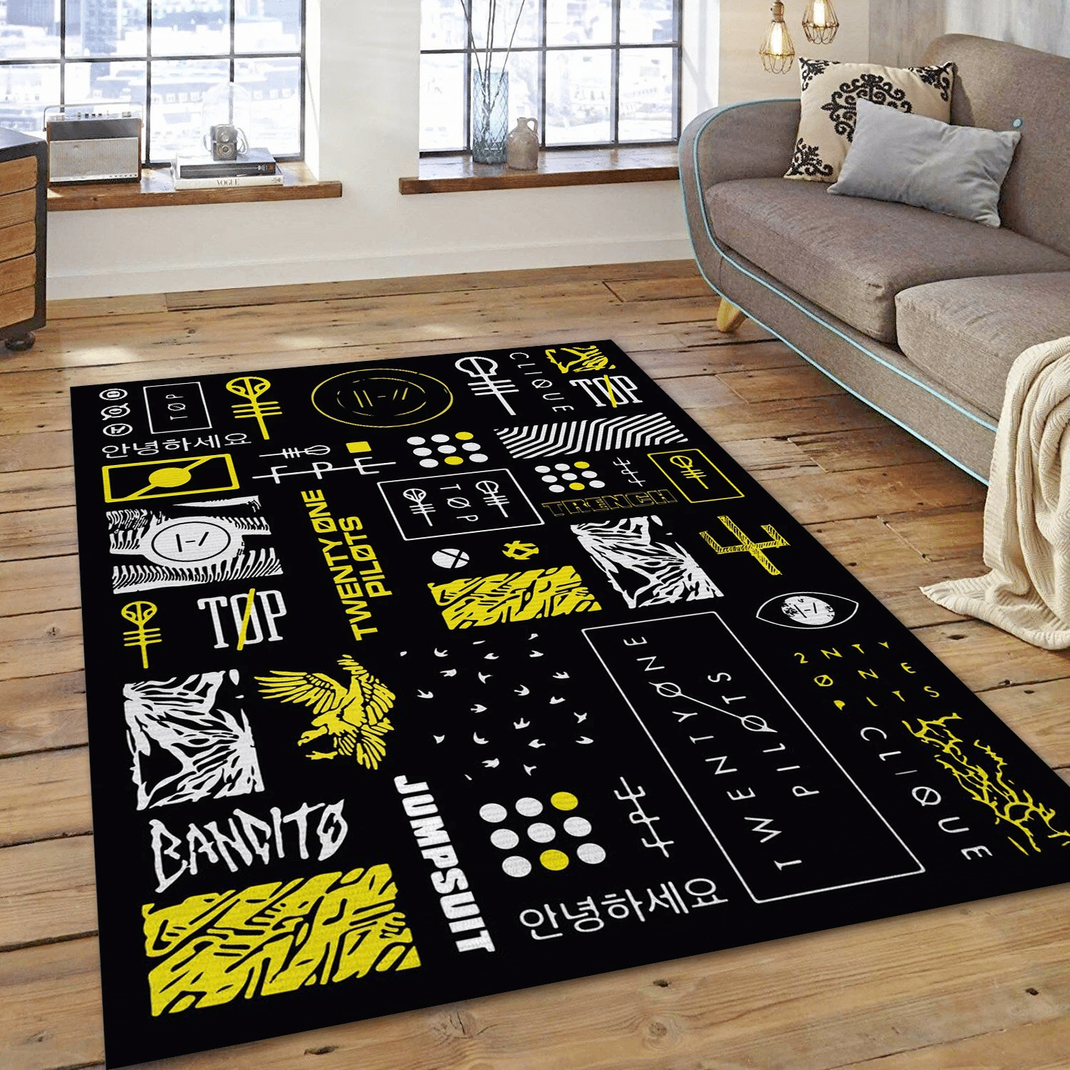 Blurryface X Trench Twenty One Pilots Area Rug, Living Room  Rug - Christmas Gift US Decor - Indoor Outdoor Rugs