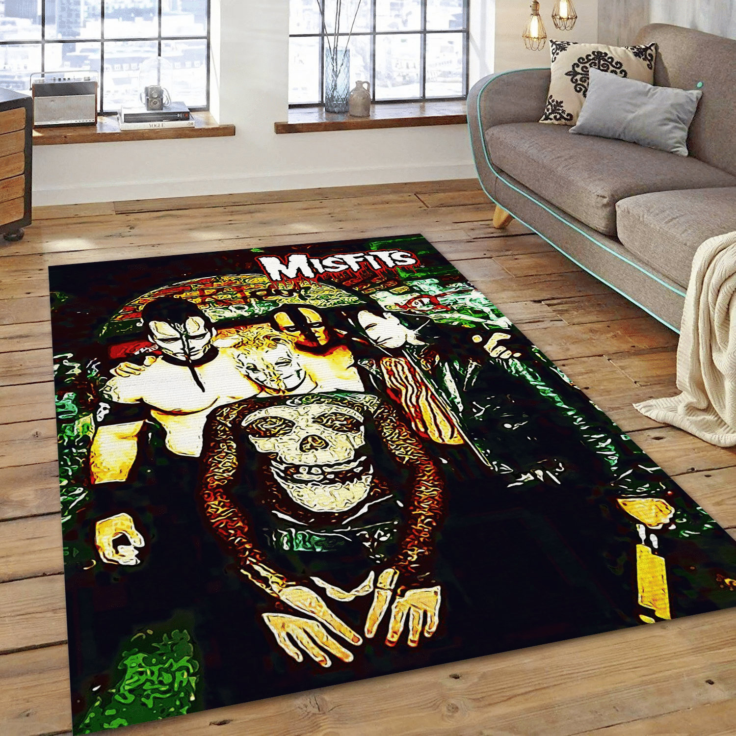 Misfits Punk Band Music Area Rug For Christmas, Living Room  Rug - Home Decor - Indoor Outdoor Rugs