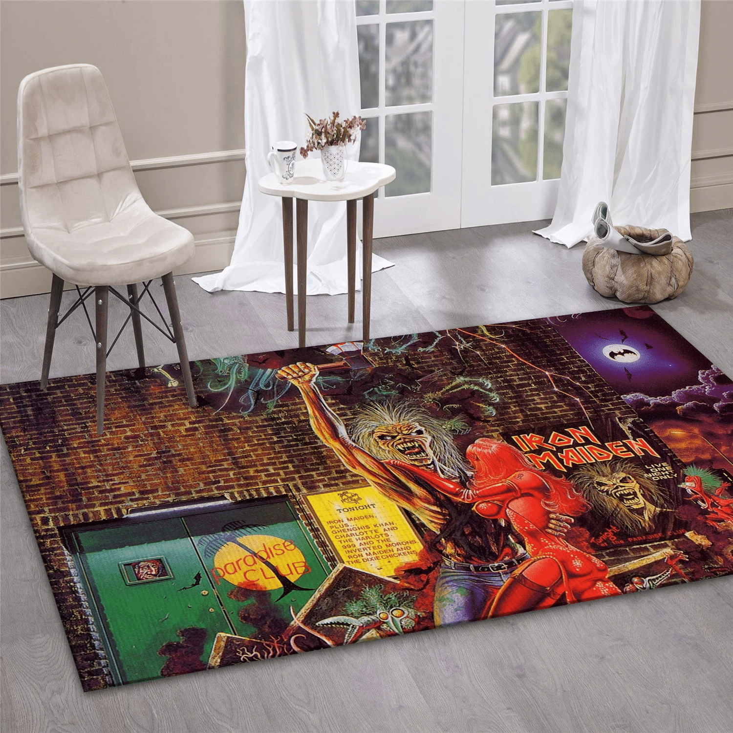 Iron Maiden Rock Band 2 Music Area Rug, Living Room  Rug - US Gift Decor - Indoor Outdoor Rugs