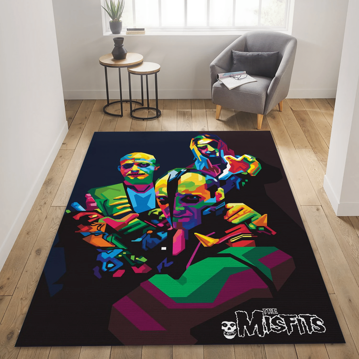 The Misfits Pop Art Music Area Rug Carpet, Living Room  Rug - Family Gift US Decor - Indoor Outdoor Rugs