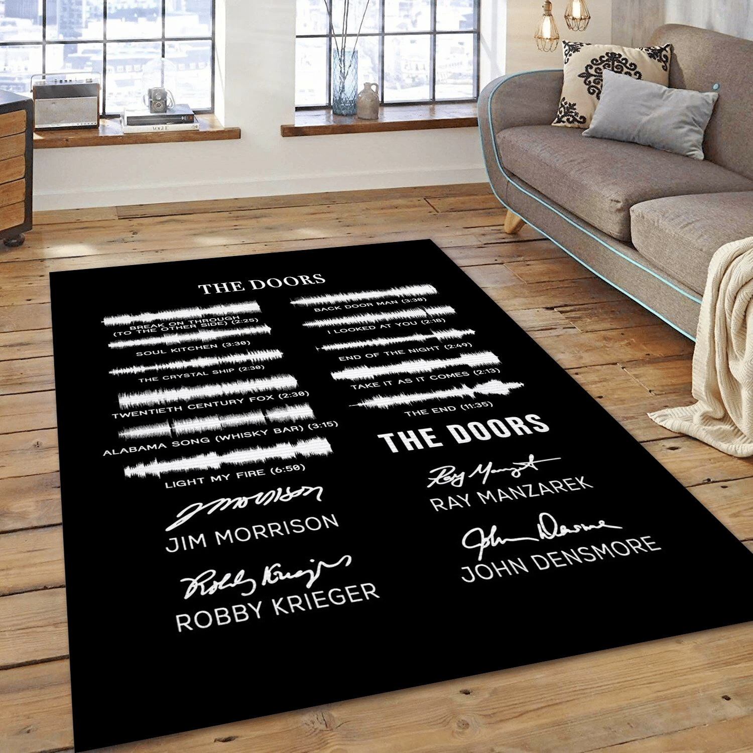 The Doors Signature Area Rug, Living Room  Rug - Family Gift US Decor - Indoor Outdoor Rugs