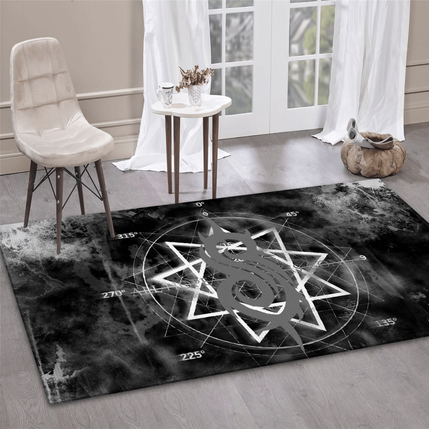 Slipknot Logo 5 Music Area Rug Carpet, Living Room  Rug - Christmas Gift US Decor - Indoor Outdoor Rugs