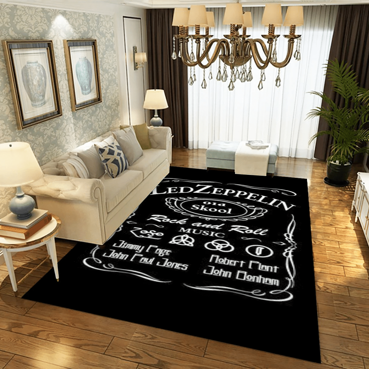 Led Zeppelin Legend Band Music Area Rug, Living Room  Rug - Family Gift US Decor - Indoor Outdoor Rugs