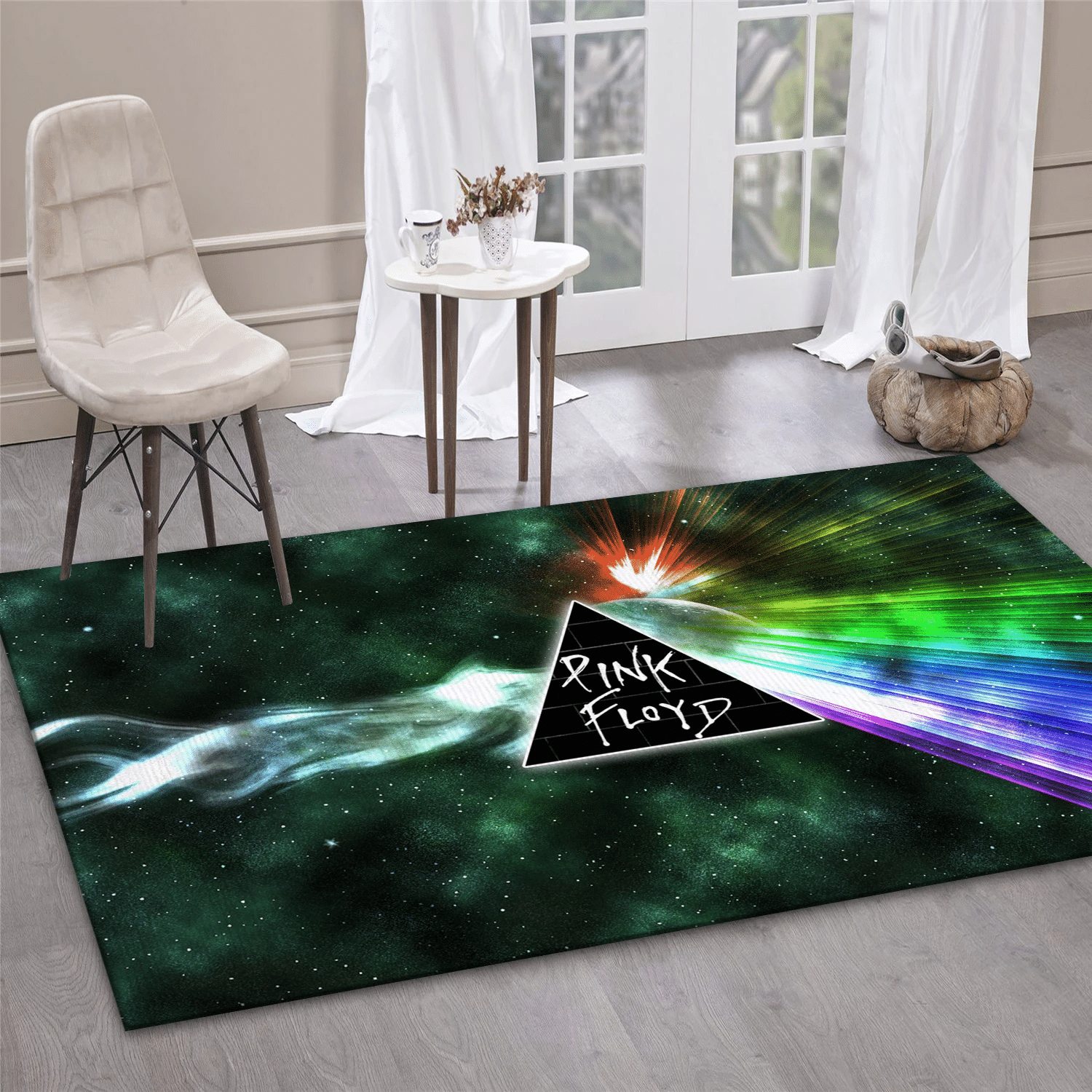 Pink Floyd Logo Rock Band Music Area Rug Carpet, Living Room  Rug - Floor Decor - Indoor Outdoor Rugs