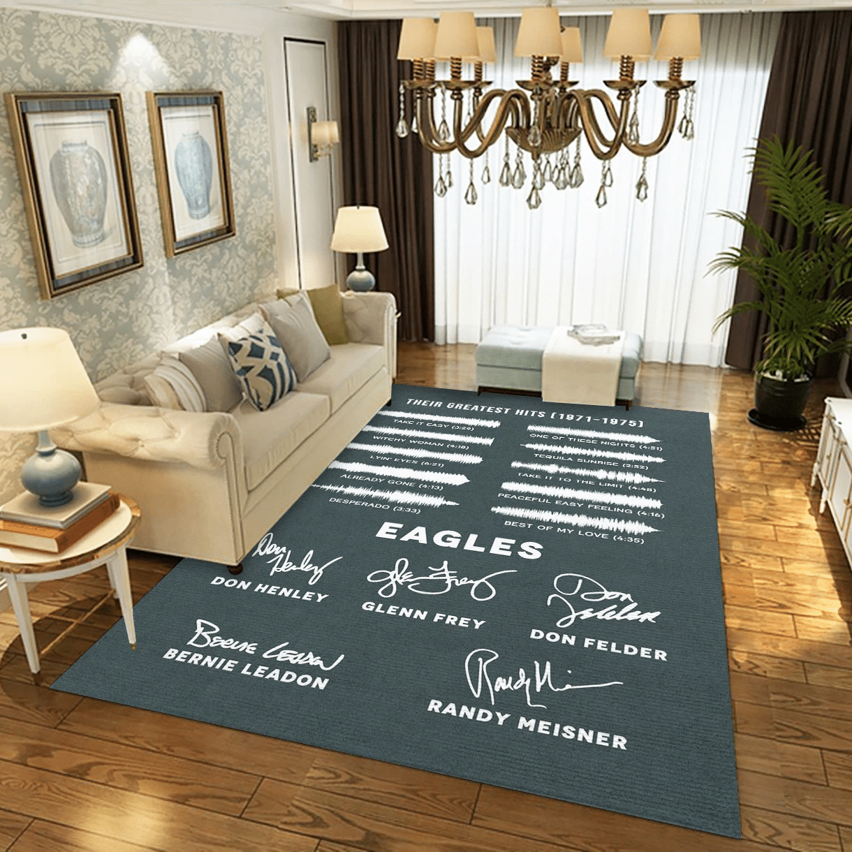 The Eagles Hits Music Area Rug Carpet, Living Room  Rug - Home Decor - Indoor Outdoor Rugs