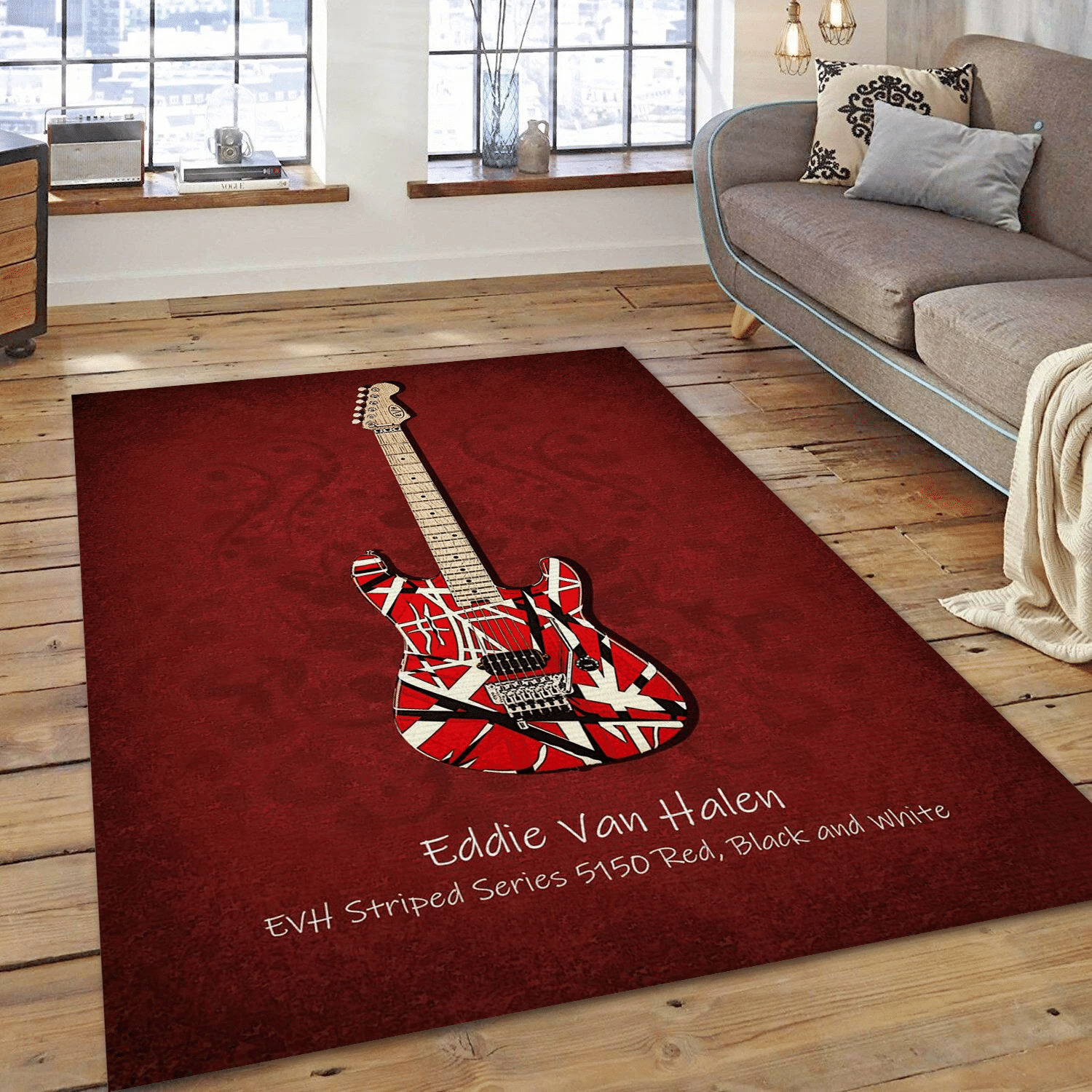 Eddie Van Halen Evh Music Area Rug For Christmas, Living Room  Rug - US Gift Decor - Indoor Outdoor Rugs