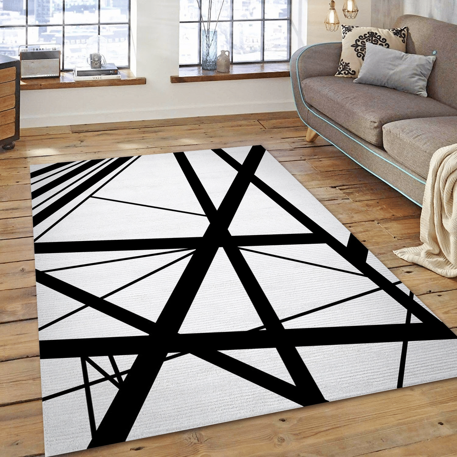 Van Halen Logo Black White Music Area Rug For Christmas, Living Room  Rug - Family Gift US Decor - Indoor Outdoor Rugs